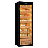 448L Cigar Humidor With Spain Cedar Wood Drawer/Interior Wall,Intelligent Digital Display Temperature/Humidity /Touch Control, Professional Fridge Shipping /BY SEA
