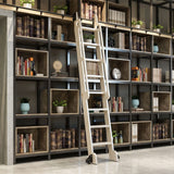 Sliding Ladder Kit Rolling Library Ladder Rail Track Heavy Duty Slide Rails, 100cm-600cm Rolling Ladders for Bookshelf Warehouse Bar Closet Set Mobile Ladder Hardware Kit (Without Ladder)