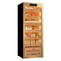 348L Cigar Humidor With Spain Cedar Wood Drawer/Interior Wall,Intelligent Digital Display Temperature/Humidity /Touch Control, Professional Fridge Shipping /BY SEA