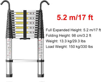 8m/7m/6m/5m/4m/3m/2m/1m Tall Telescoping Ladders w