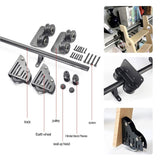 Sliding Ladder Kit Rolling Library Ladder Rail Track Heavy Duty Slide Rails, 100cm-600cm Rolling Ladders for Bookshelf Warehouse Bar Closet Set Mobile Ladder Hardware Kit (Without Ladder)