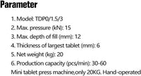 Manual Single Punch Press Machine Candy Sugar Pres