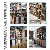 Sliding Ladder Kit Rolling Library Ladder Rail Track Heavy Duty Slide Rails, 100cm-600cm Rolling Ladders for Bookshelf Warehouse Bar Closet Set Mobile Ladder Hardware Kit (Without Ladder)