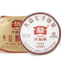 Dayi Pu-erh Tea 7592, 2019 Ripe Cake, 357g – Classic Chinese Aged Tea, Smooth & Sweet Flavor, from Menghai Tea Factory, Yunnan