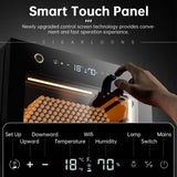 190L Cigar Humidor With Spain Cedar Wood Drawer ,Intelligent Digital Display Temperature/Humidity /Touch Control, Professional Fridge Shipping /By Sea