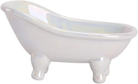 Ceramic White Clawfoot Bathtub Soap Dish for Bathr