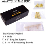 5-Pack Gold Wood Cabinet Handles Dresser Pulls Bra