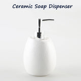 580ml/19.6oz Soap Dispenser Refillable White Ceram