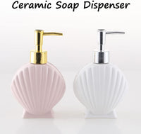 9.5oz/280ml Soap Dispenser Scallop Shape Ceramic L