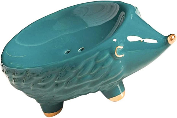 Ceramic Soap Dish with Drain Hedgehog Toilet Soap 