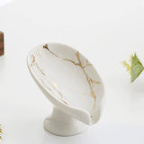 Ceramics Soap Holder, Leaf-Shape Bar Soap Holder,N