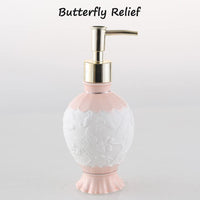 10.1oz/300ml Soap Dispenser Ceramic Lotion Decor B