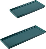 2Pcs Vanity Tray Toilet Storage Tray Ceramic Soap 