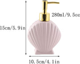 9.5oz/280ml Soap Dispenser Scallop Shape Ceramic L