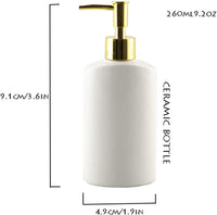 260ml/9.2oz Soap Dispenser Ceramic Hand Soap Dispe