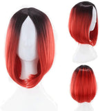 Full Short Bob Wigs For Women Ombre Pink Short Str