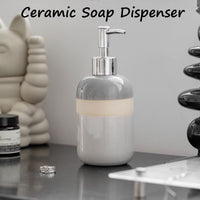 370ml/12.5oz Soap Dispenser Refillable Liquid Cera