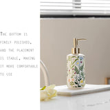 Ceramic Soap Dispenser,Light Ins Style Flower Sub-
