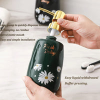 Ceramic Soap Dispenser Refillable Liquids Hand Soa