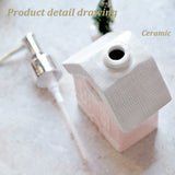 Ceramic Soap Dispenser Pink Refillable Liquid Loti