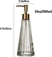 10oz/300ml Glass soap dispenser, three colors, dur