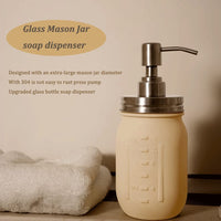 16oz/480ml Glass Mason Jar Soap Dispenser With 304