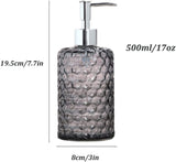 17oz/500ml Glass Soap Dispenser Refillable Liquid 