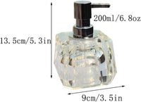 130ml/4.4oz Soap Dispenser Sturdy Crystal Glass Li