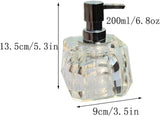 130ml/4.4oz Soap Dispenser Sturdy Crystal Glass Li