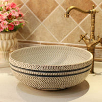 Ceramic Countertop Basin Threaded ceramic bathroom
