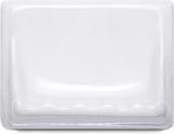 White Ceramic Soap Dish for Bathtub, Shower or Lau