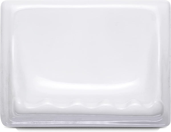 White Ceramic Soap Dish for Bathtub, Shower or Lau