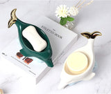 Modern Dolphin Clouds Soap Dish Tray,Ceramics Drai