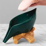 Leaves Soap Dish Tray,Ceramics Draining Soap Saver