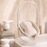 Self Draining Soap Holder, Marble Ceramic Leaf-Sha