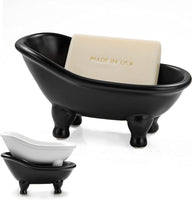 1piece 5.6" White Ceramic Mini Bathtub Soap Dish S