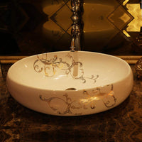 Ceramic Countertop Basin Oval  Bathroom Ceramic Si