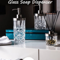 Soap Dispenser Clear Refillable Glass Liquid Dispe