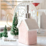 Ceramic Soap Dispenser Pink Refillable Liquid Loti