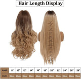 Full Linen Blonde Wavy Wigs for Women Ombre Long C