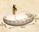 Ceramic Countertop Basin Oval porcelain bathroom v