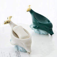 Modern Dolphin Clouds Soap Dish Tray,Ceramics Drai