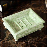 Marble Textured Ceramics Soap Dish Soap Bar Holder