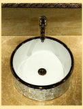 Ceramic Countertop Basin Pattern retro art wash ba