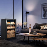 82L Household Smart Cigar Cabinet Cedar Wood Elect