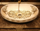 Ceramic Countertop Basin Oval porcelain bathroom v