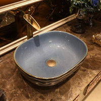 Ceramic Countertop Basin Oval ceramic sink, above 