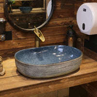 Ceramic Countertop Basin Oval  Ceramic Bathroom Ar