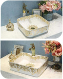 Ceramic Countertop Basin Art hand art wash basin c