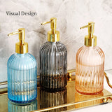 Thick Clear Glass Hand Soap Dispenser,embossed Rho